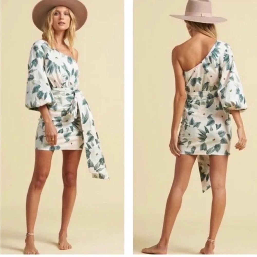 Billabong Blue Asymmetrical One Shoulder Dress